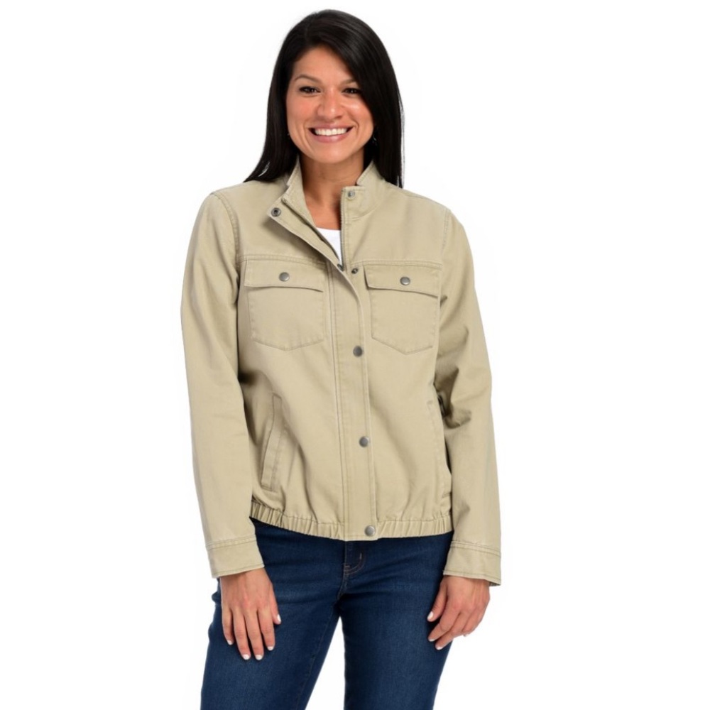 Christopher & Banks • Zip Up/Button Up Twill Jacket